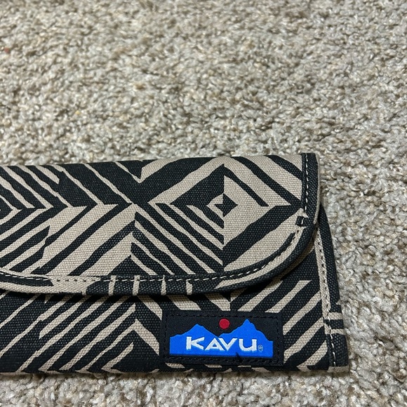 Kavu Big Spender Tri-Fold Wallet “Psychedelic Trip” Canvas Travel Outdoor  Black - Picture 6 of 9